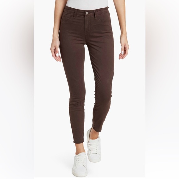 L'AGENCE Margot Crop Skinny Pants in coca - Picture 1 of 9